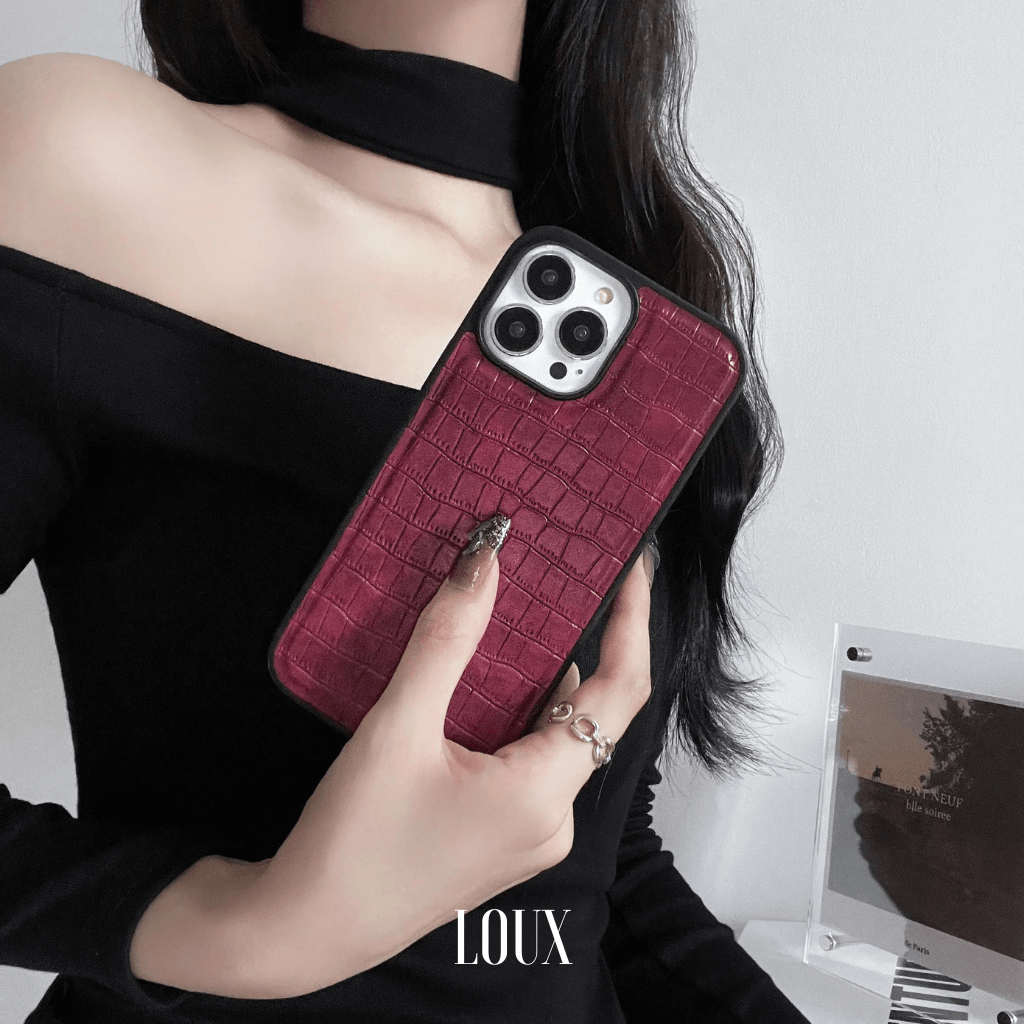 Capa EleganceGrip de Couro Para iPhone - Loux