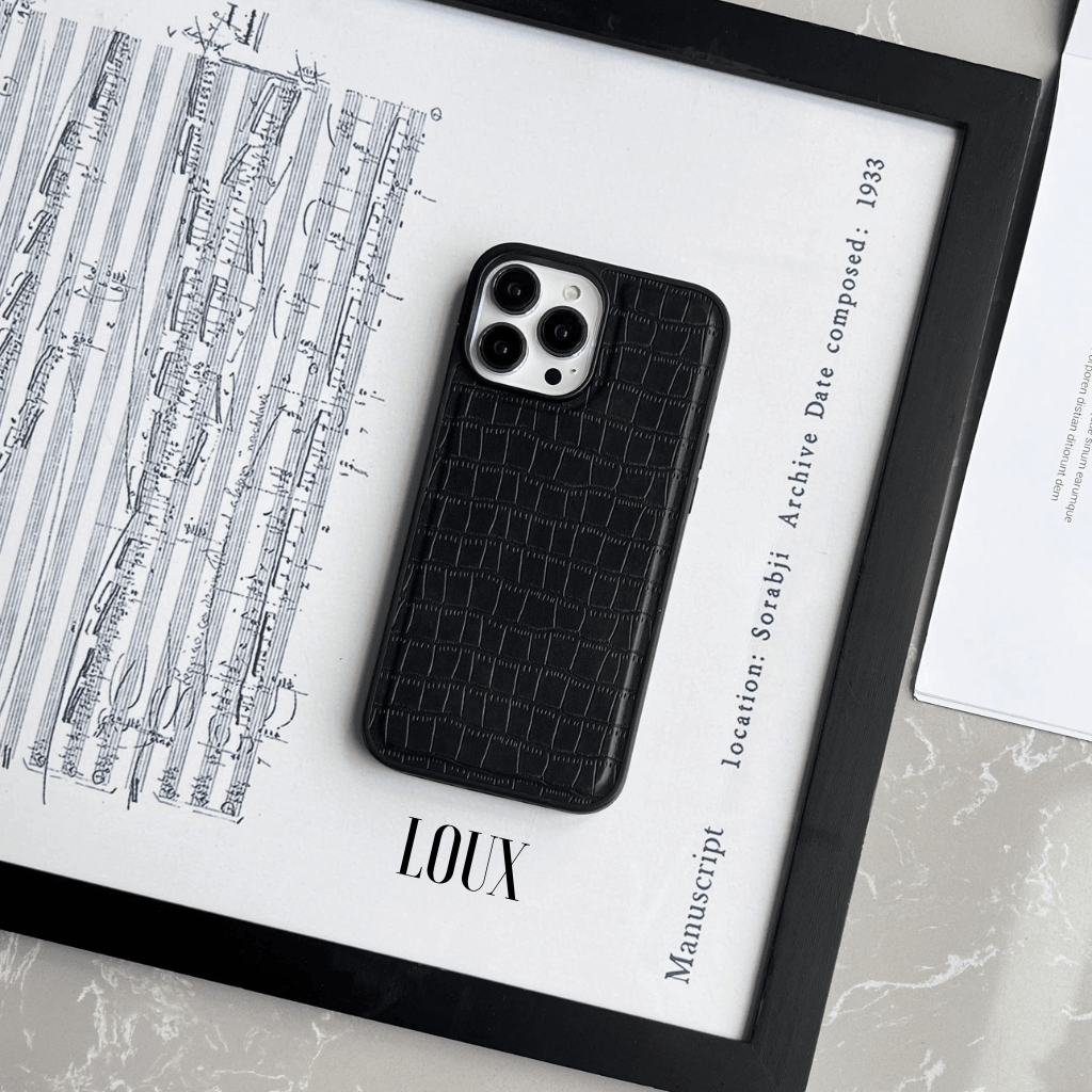 Capa EleganceGrip de Couro Para iPhone - Loux