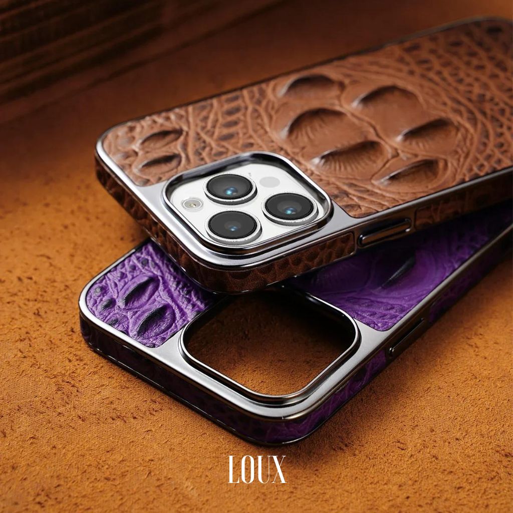 Capa Reptile de Couro Para iPhone