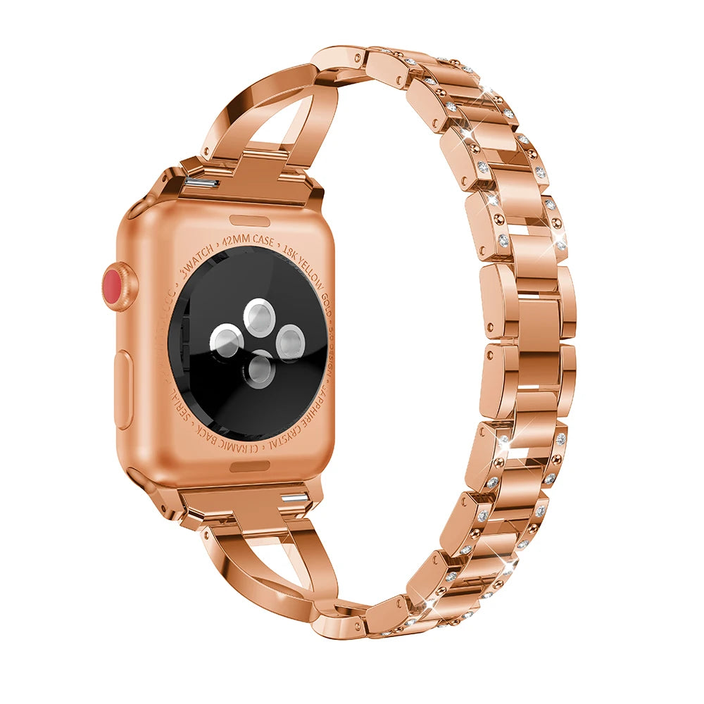 Pulseira Crystal de Aço Inox Para Apple Watch