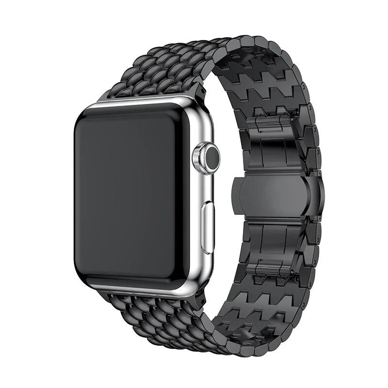 Pulseira Escam de Aço Inox Para Apple Watch - Loux