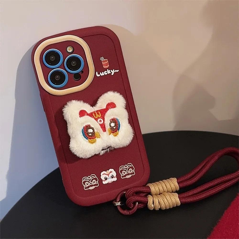 Capa Chinese New Year Plush Para iPhone - Loux