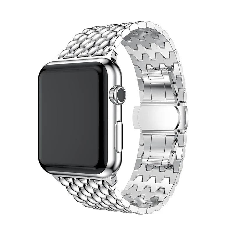 Pulseira Escam de Aço Inox Para Apple Watch - Loux