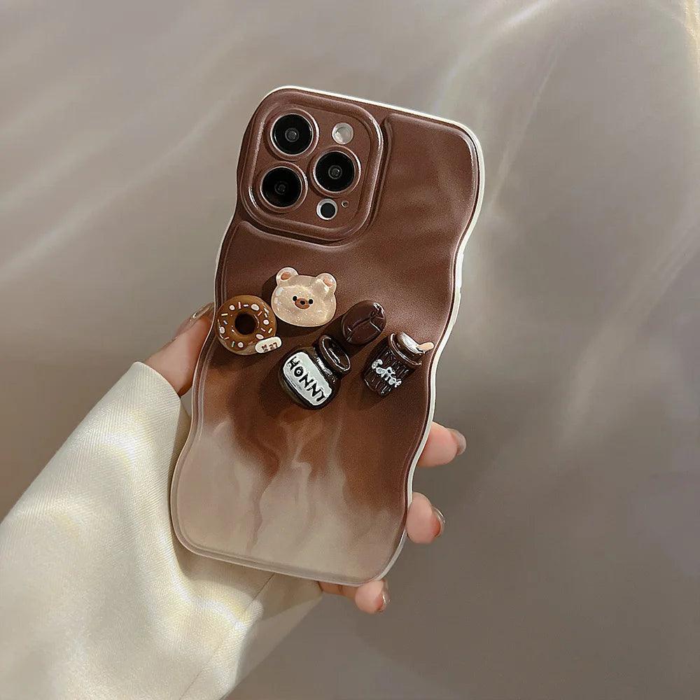 Capa Coffee Bear Para iPhone - Loux