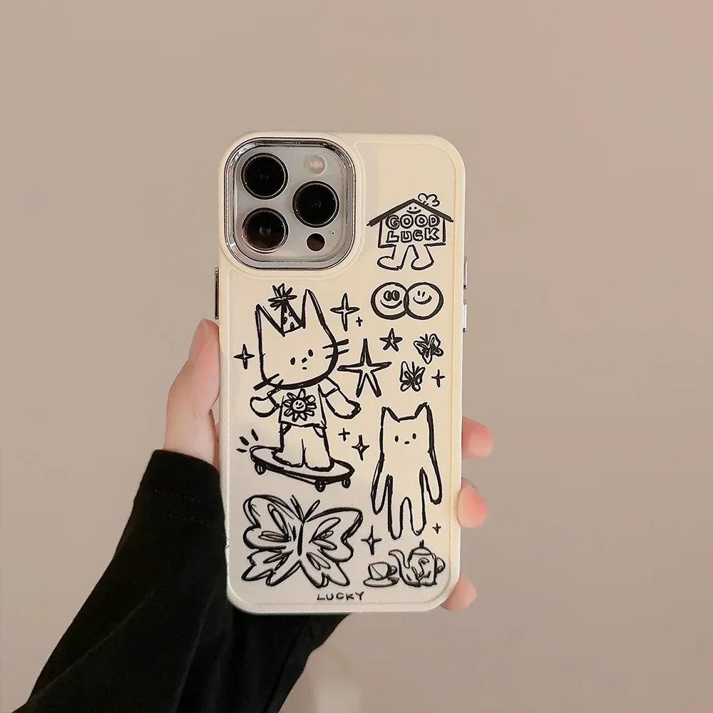 Capa DoodleCat Para iPhone - Loux